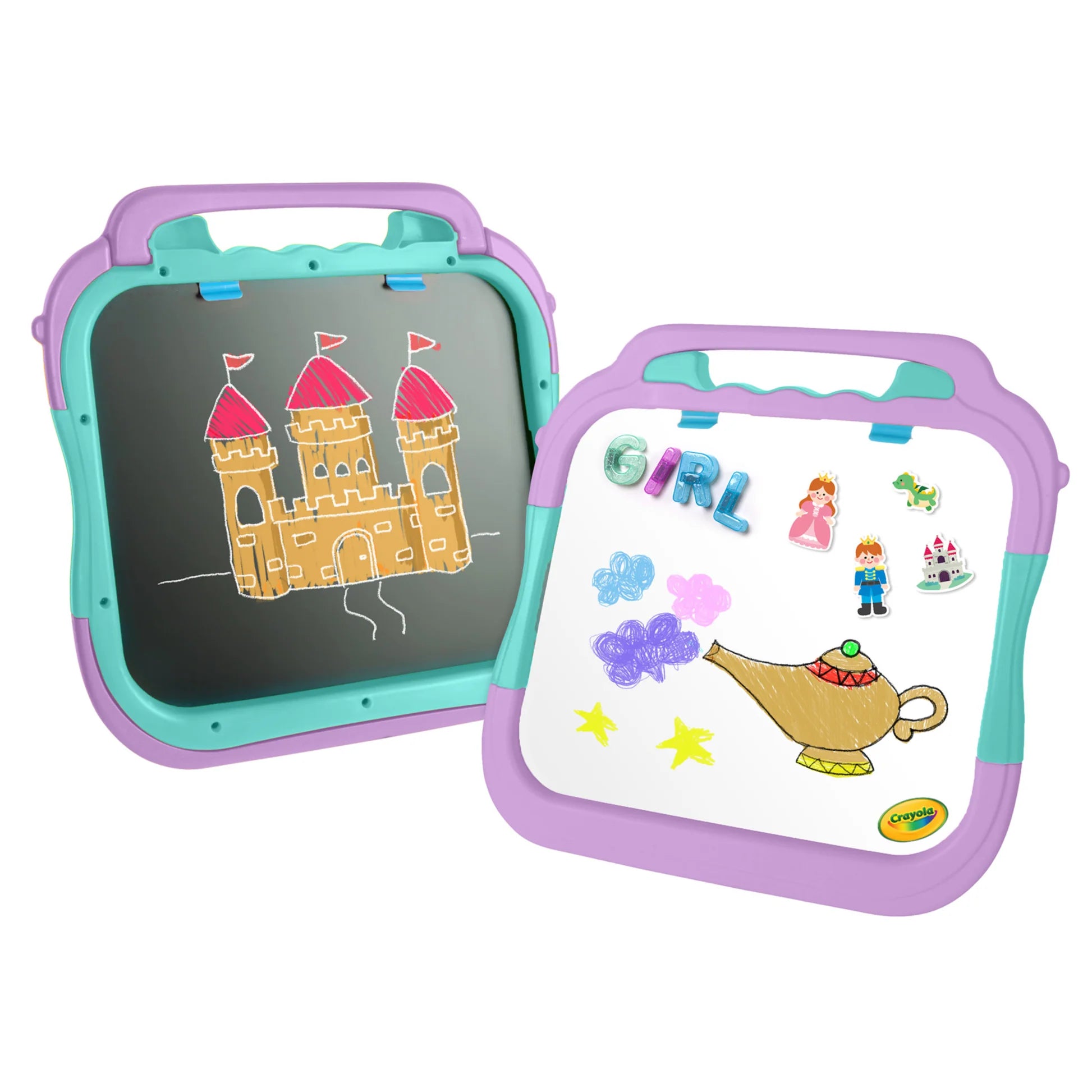 CRAYOLA READY TO PLAY DOUBLE SIDED BOARD AND STORYBOOK MAGNETIC PLAYSET - Toyworld Frankston