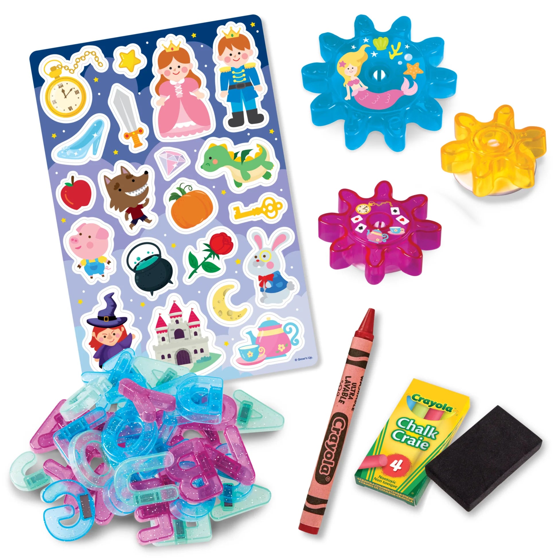 CRAYOLA READY TO PLAY DOUBLE SIDED BOARD AND STORYBOOK MAGNETIC PLAYSET - Toyworld Frankston