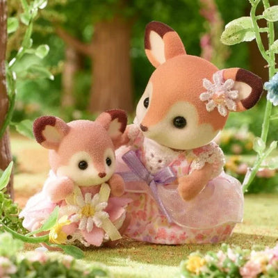 SYLVANIAN FAMILIES - DEER BABIES - FLORAL SWING SET - Toyworld Frankston
