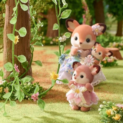 SYLVANIAN FAMILIES - DEER BABIES - FLORAL SWING SET - Toyworld Frankston