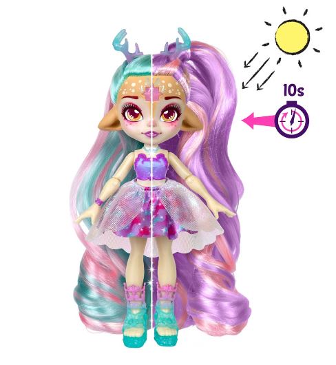 MAGIC MIXIES PIXLINGS SHIMMERVERSE SERIES 2 GALAXY HAIR DOLL DEERLEE DELUXE PLAYSET