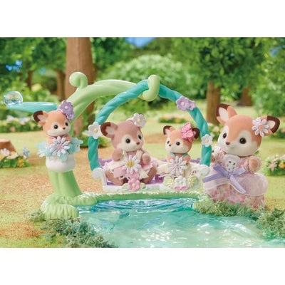 SYLVANIAN FAMILIES - DEER BABIES - FLORAL SWING SET - Toyworld Frankston