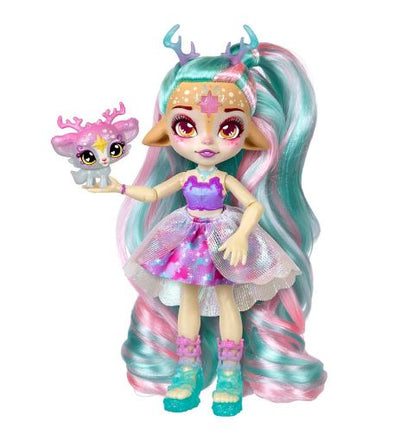 MAGIC MIXIES PIXLINGS SHIMMERVERSE SERIES 2 GALAXY HAIR DOLL DEERLEE DELUXE PLAYSET