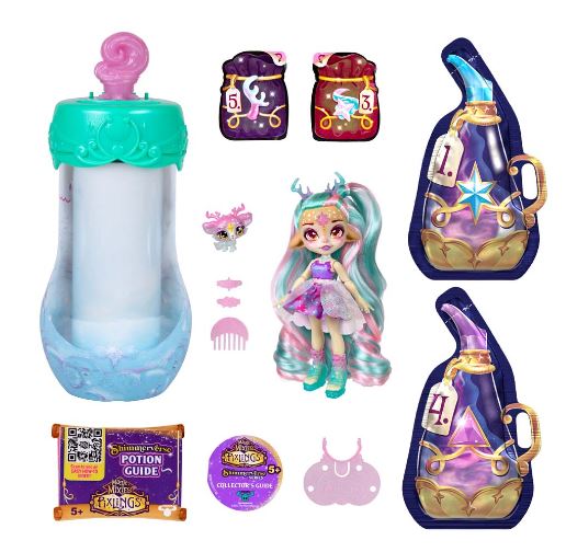 MAGIC MIXIES PIXLINGS SHIMMERVERSE SERIES 2 GALAXY HAIR DOLL DEERLEE DELUXE PLAYSET