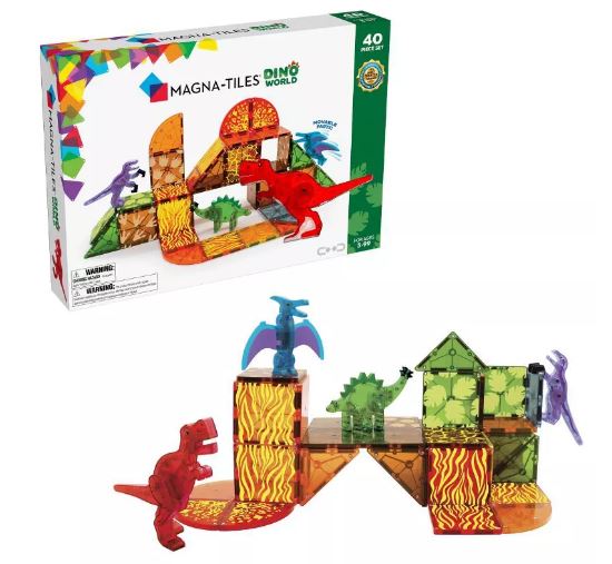 MAGNA-TILES DINO WORLD 40 PIECE SET - Toyworld Frankston