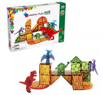 MAGNA-TILES DINO WORLD 40 PIECE SET - Toyworld Frankston