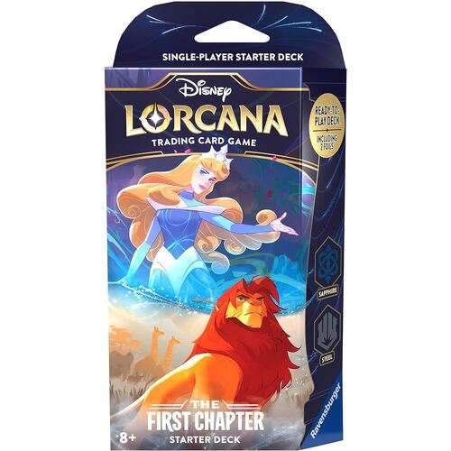 DISNEY LORCANA TCG THE FIRST CHAPTER SERIES 1 STARTER DECK SAPPHIRE AND STEEL - Toyworld Frankston