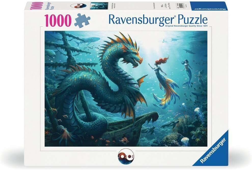 RAVENSBURGER ENCHANTED DEPTHS: DRAGON,MERMAID,TURTLES 1000PC - Toyworld Frankston