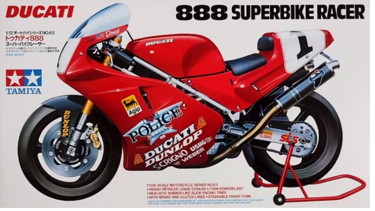 TAMIYA 1/12 DUCATI 888 SUPERBIKE RACER MODEL KIT - Toyworld Frankston