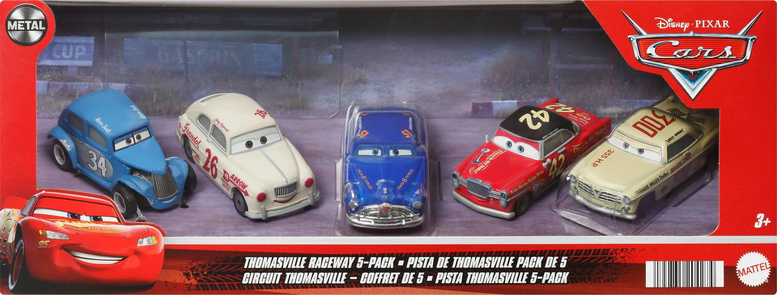 DISNEY PIXAR CARS - THOMASVILLE RACEWALY 5 PACK - Toyworld Frankston