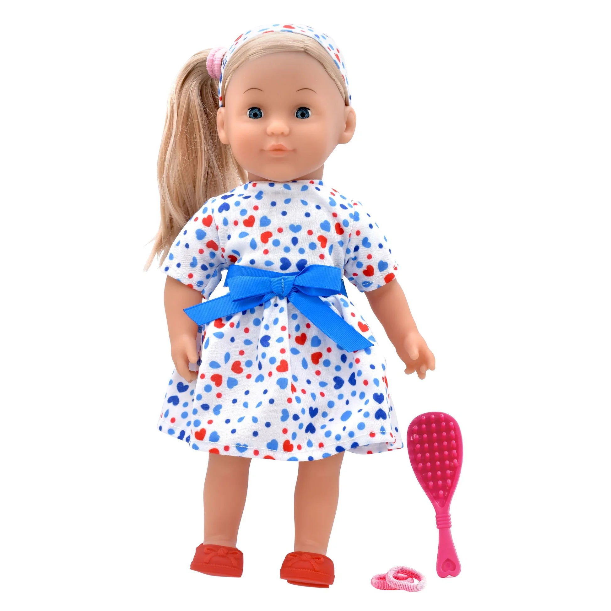 DOLLS WORLD - CHARLOTTE BLONDE 36CM SOFT BODIED DOLL - Toyworld Frankston
