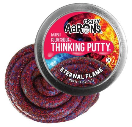 CRAZY AARON'S THINKING PUTTY MINI COLOUR SHOCK - ETERNAL FLAME - Toyworld Frankston