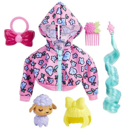 BARBIE EXTRA FASHION ACCESSORIES - PURPLE LAMB - Toyworld Frankston