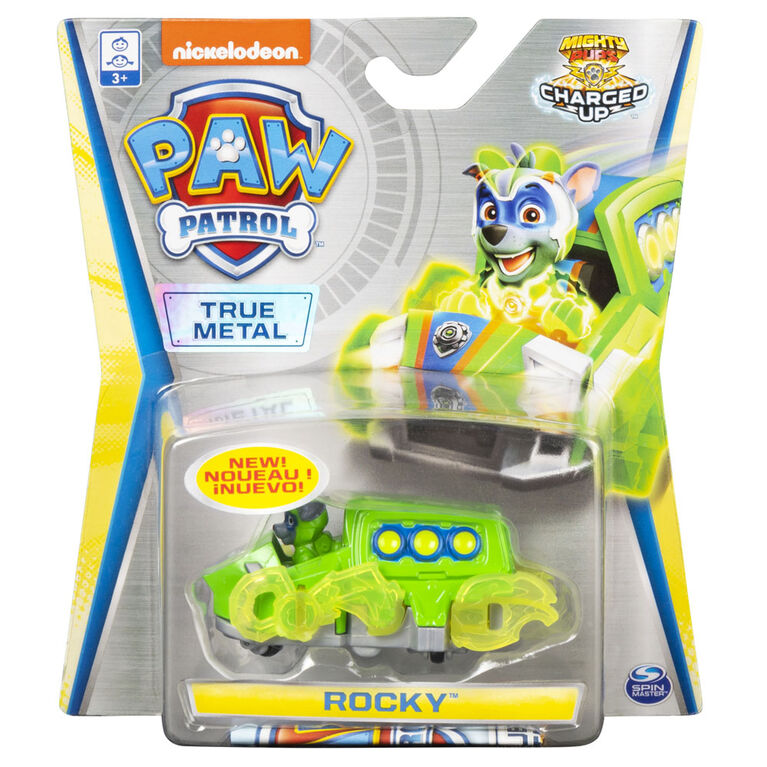 PAW PATROL METAL VEHICLE MIGHTY PUPS ASST ROCKY - Toyworld Frankston