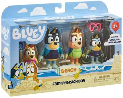 BLUEY FIGURE PACK - FAMILY BEACH DAY - Toyworld Frankston