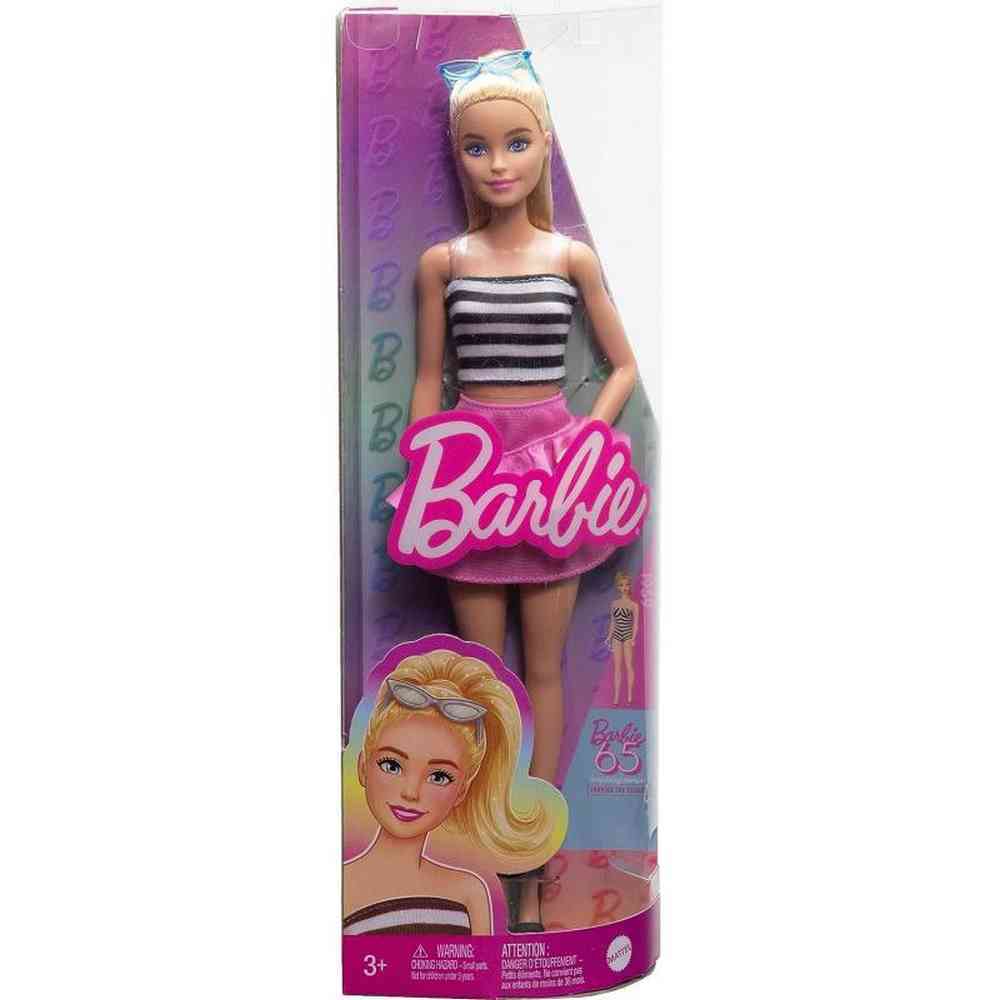 BARBIE FASHIONISTA DOLL 65TH ANNIVERSARY 213 STRIPE TOP