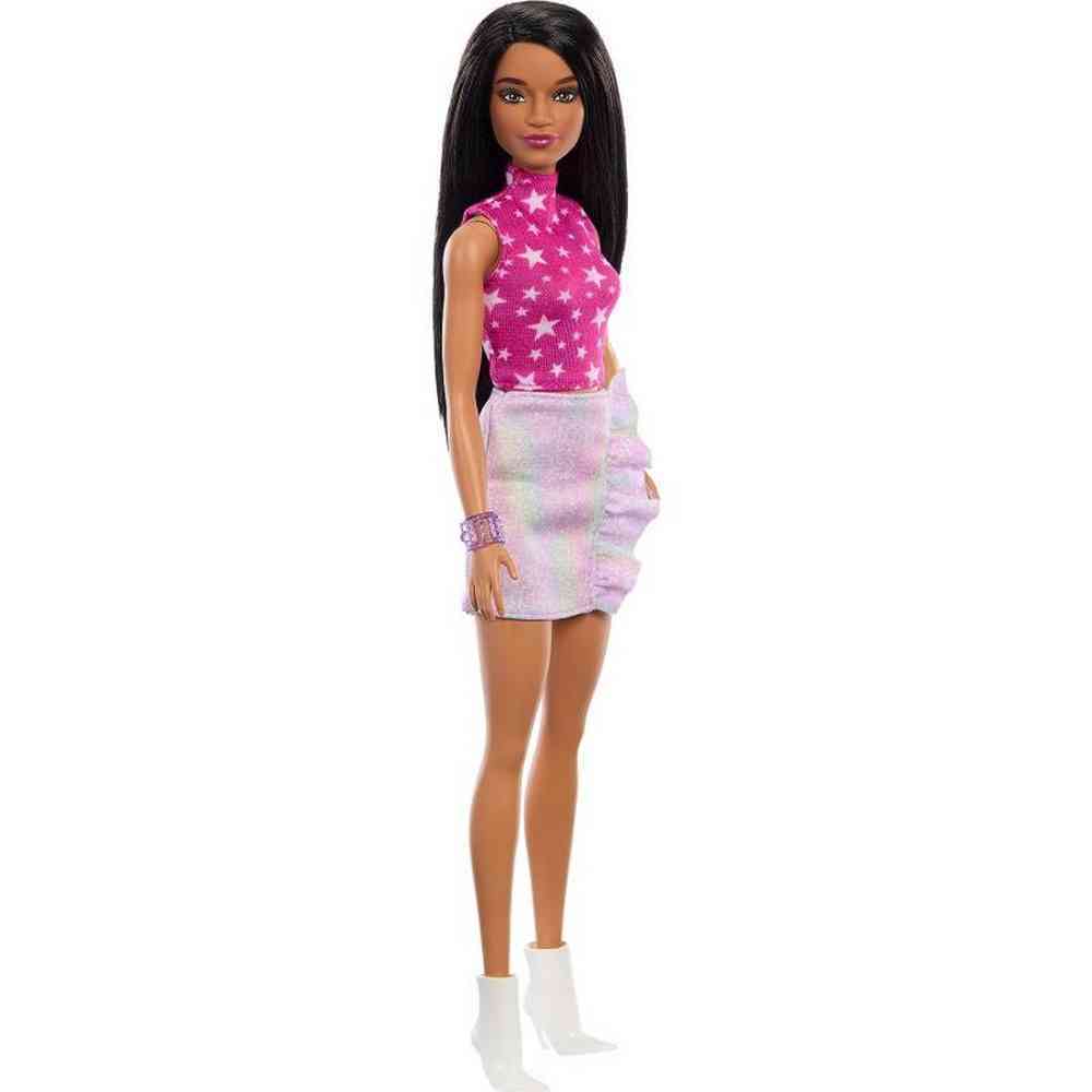 BARBIE FASHIONISTA DOLL 65TH ANNIVERSARY 215 STAR PRINT TOP - Toyworld Frankston