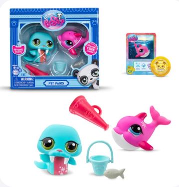 LITTLEST PET SHOP -  FIN-TASTIC STUNTS PET PAIR - Toyworld Frankston