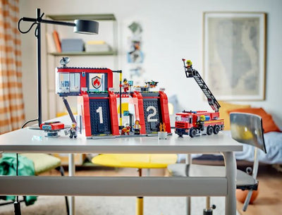 LEGO 60414 FIRE STATION WITH FIRE TRUCK