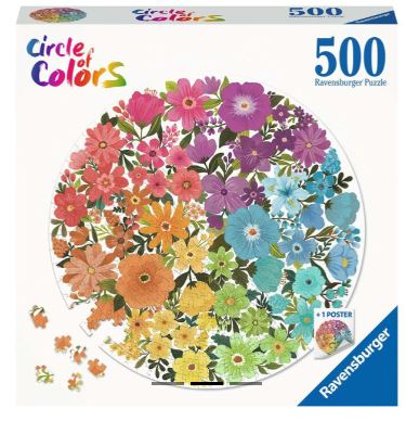 RAVENSBURGER CIRCLE OF COLORS - FLOWERS 500 PIECE PUZZLE - Toyworld Frankston