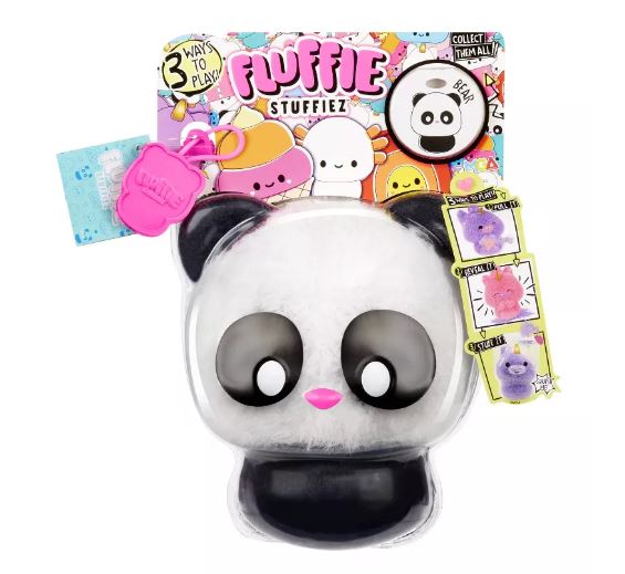 FLUFFIE STUFFIEZ SURPRISE REVEAL SMALL PLUSH - PANDA BEAR - Toyworld Frankston