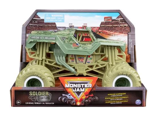 MONSTER JAM 1:24 DIECAST TRUCKS - SOLDIER FORTUNE - Toyworld Frankston