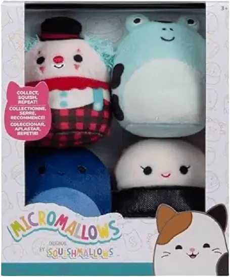 SQUISHMALLOWS - MICROMALLOWS 2.5 INCH 4 PACK - FROG