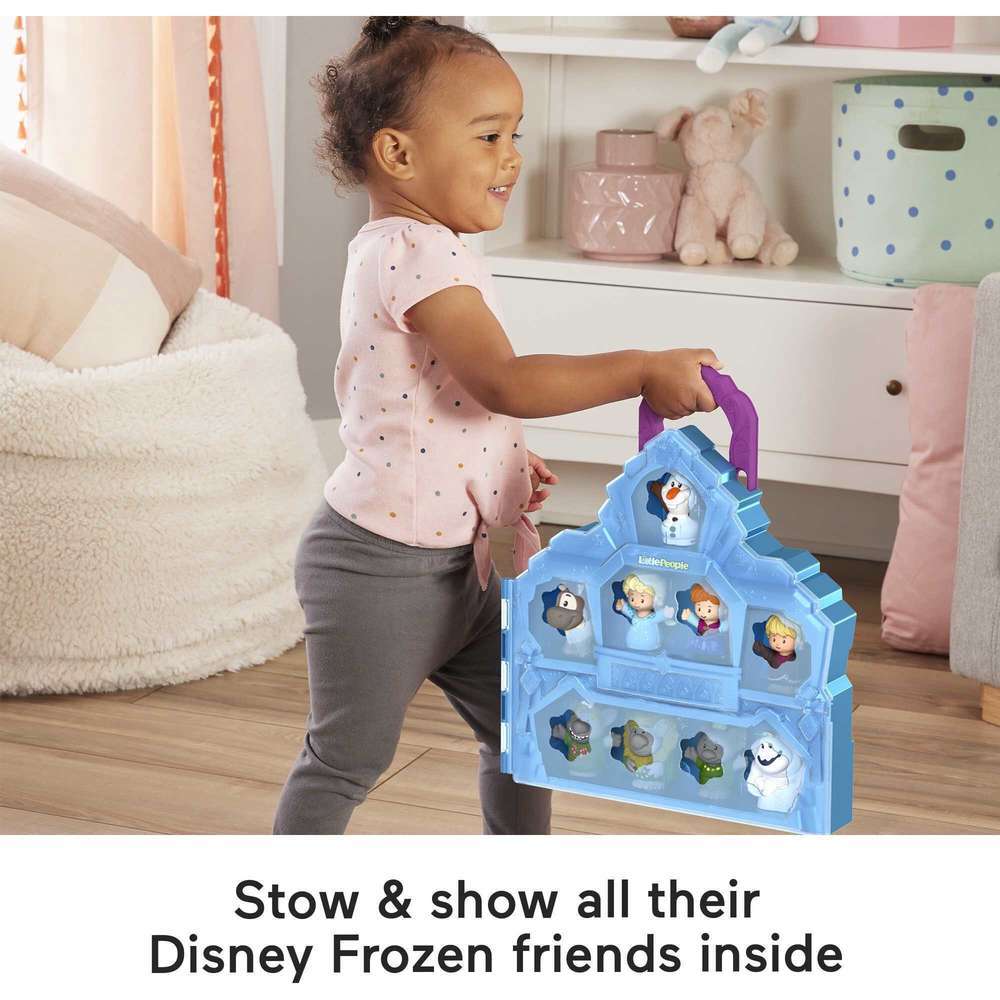 FISHER PRICE LITTLE PEOPLE - DISNEY 100 YEARS - FROZEN CARRY ALONG CASTLE CASE - Toyworld Frankston