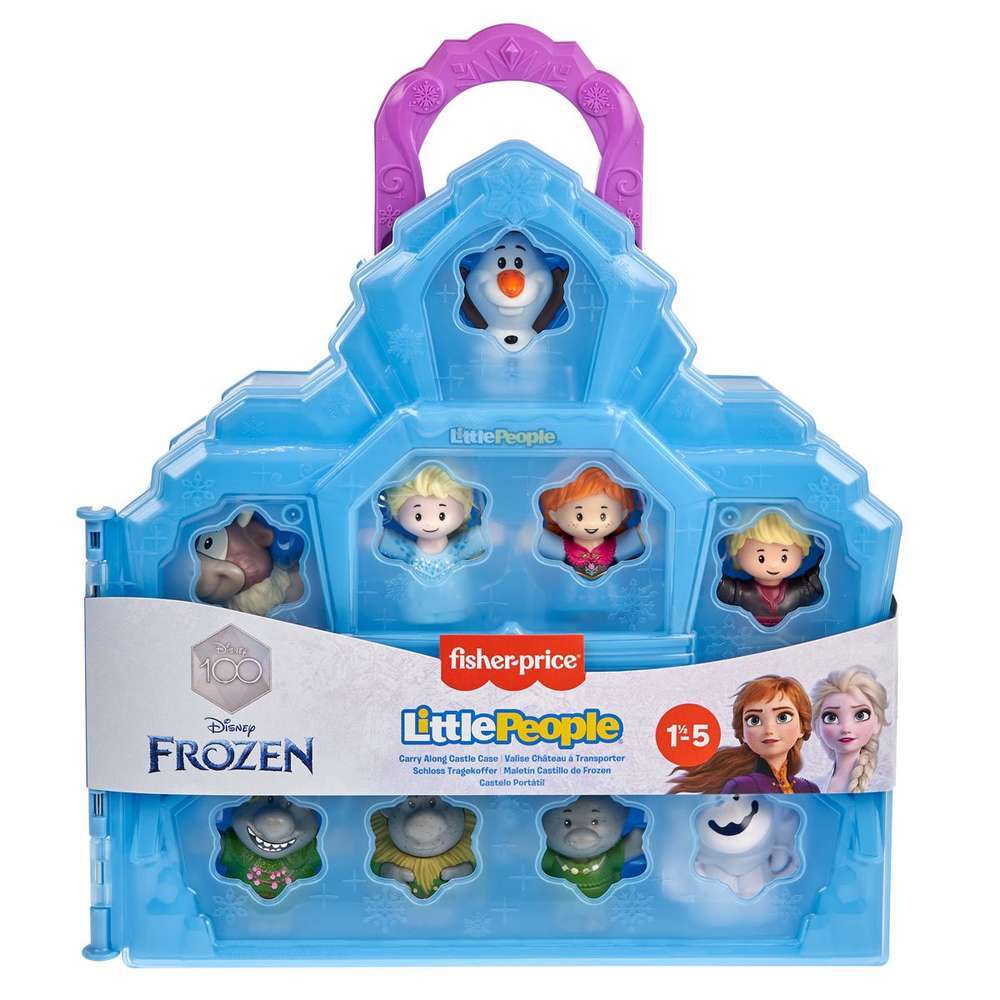 FISHER PRICE LITTLE PEOPLE - DISNEY 100 YEARS - FROZEN CARRY ALONG CASTLE CASE - Toyworld Frankston