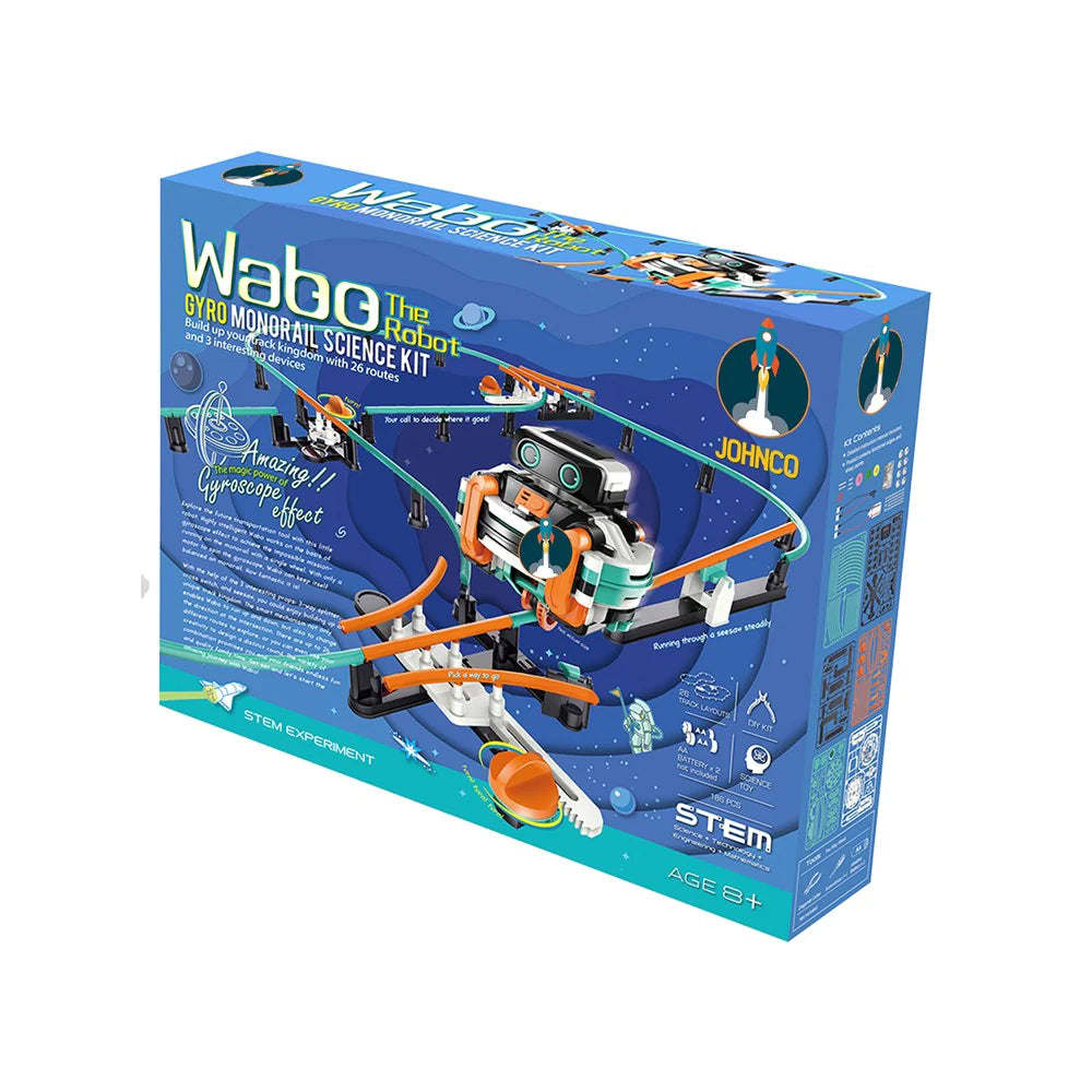 JOHNCO - WABO THE ROBOT - GYRO MONORAIL SCIENCE KIT - Toyworld Frankston