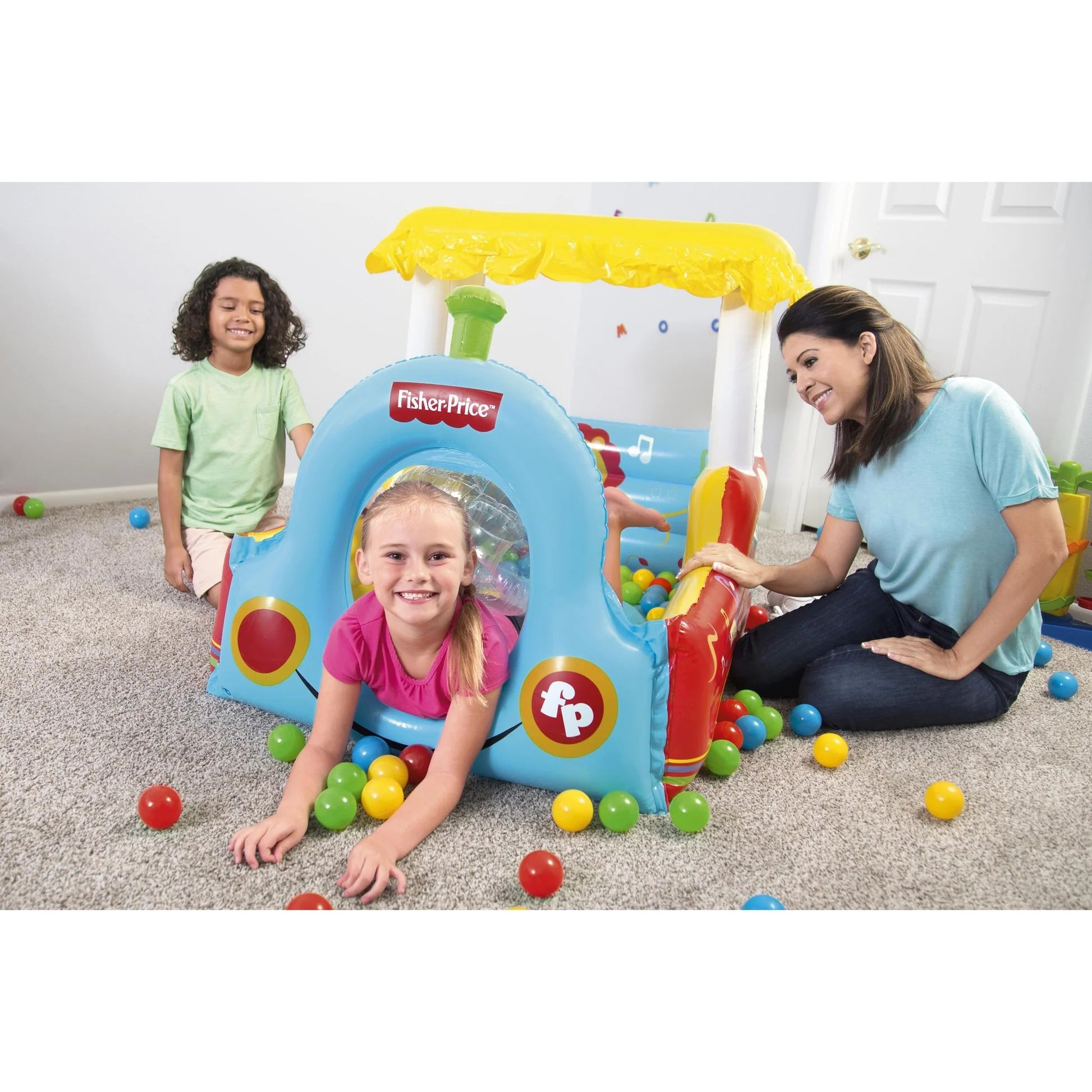 FISHER PRICE INFLATABLE TRAIN BALL PIT - Toyworld Frankston