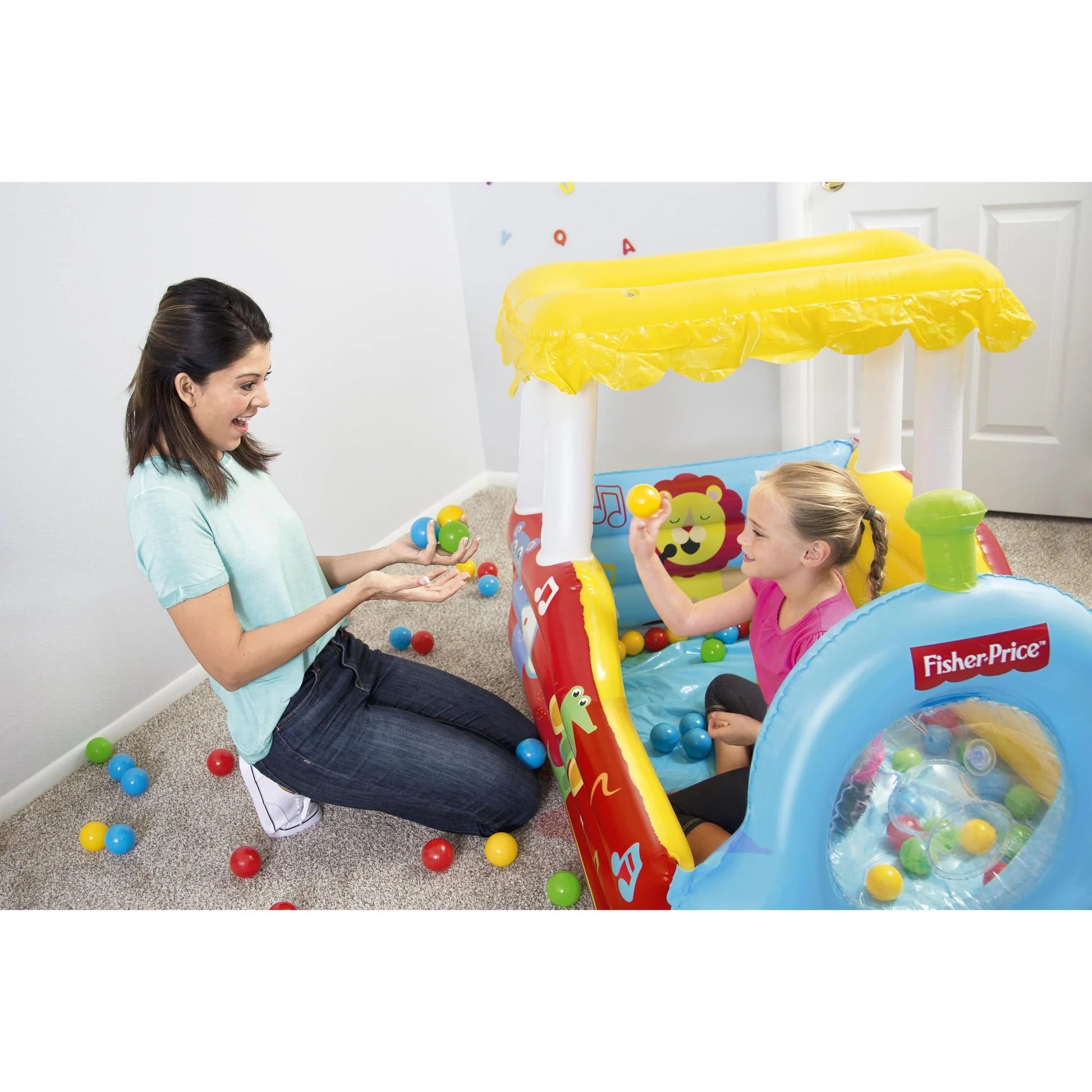 FISHER PRICE INFLATABLE TRAIN BALL PIT - Toyworld Frankston