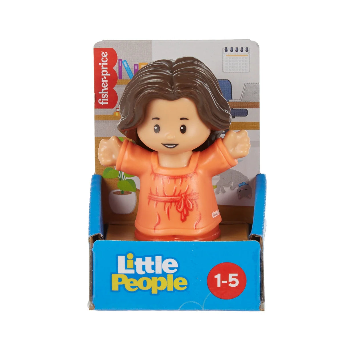 FISHER PRICE - LITTLE PEOPLE GIRL IN ORANGE DRESS