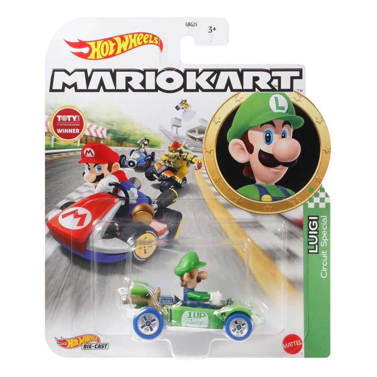 HOT WHEELS MARIO KART ASSORTED - LUIGI CIRCUIT SPECIAL - Toyworld Frankston