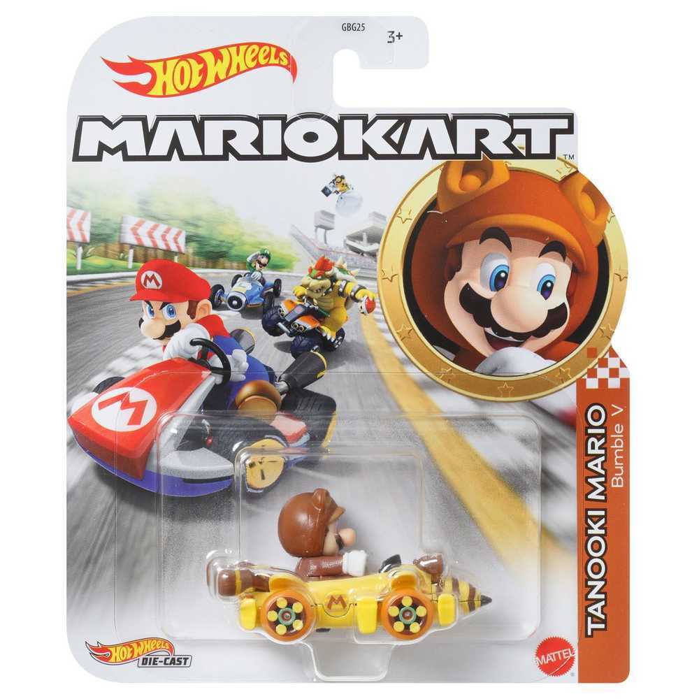 HOT WHEELS MARIO KART ASSORTED - TANOOKI MARIO - Toyworld Frankston