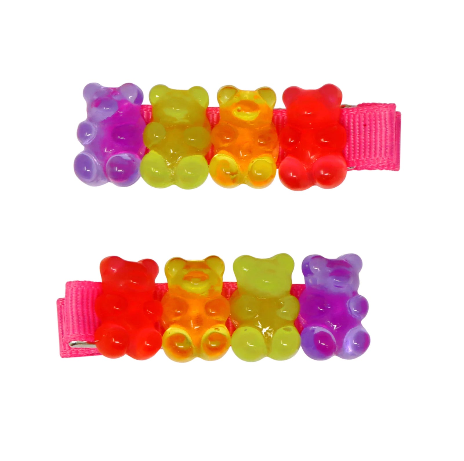 PINK POPPY - GUMMY BEAR HAIR CLIPS - Toyworld Frankston