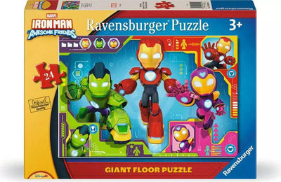 RAVENSBURGER PUZZLE - IRONMAN & HIS AWESOME FRIENDS GIANT FLOOR PUZZLE 24 PIECES