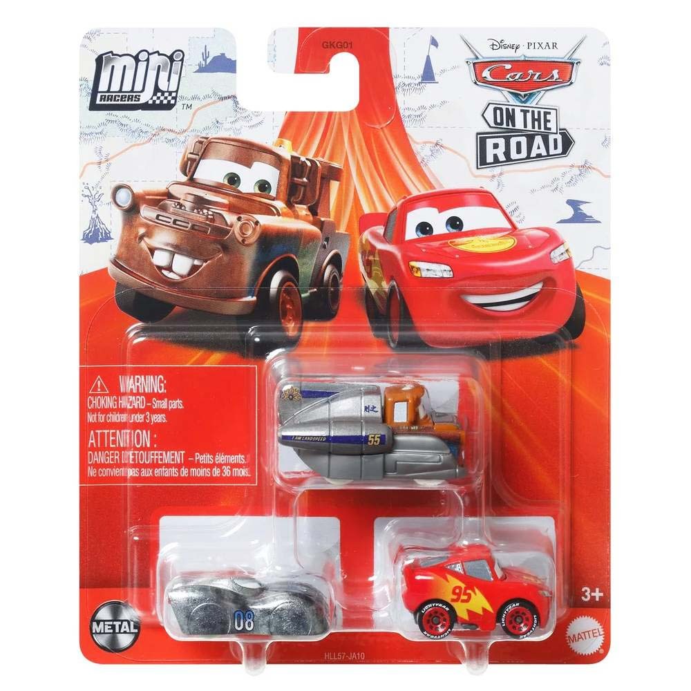 Disney / Pixar Cars On The Road Die Cast Metal Mini  3-Pack - Toyworld Frankston