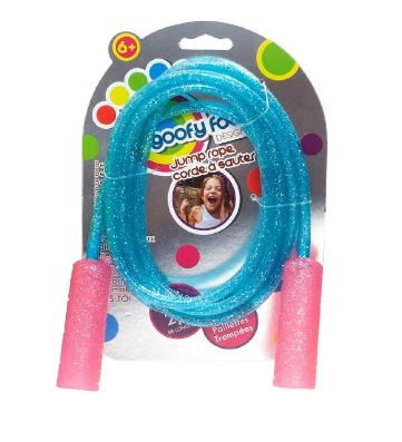 GOOFY FOOT GLITTER JUMP ROPE ASSORTED - Toyworld Frankston