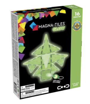 MAGNA-TILES GLOW IN THE DARK TILES 16 PIECE SET - Toyworld Frankston