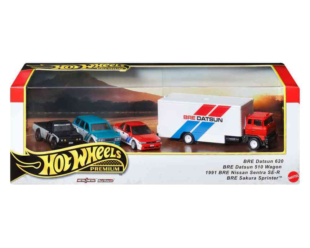 HOT WHEELS PREMIUM DISPLAY BOX SET - BRE DATSUN - Toyworld Frankston