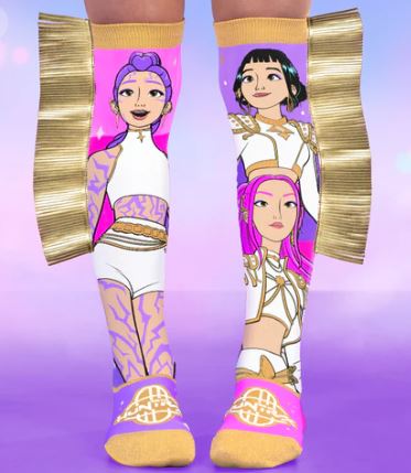 MADMIA  - K-POP DEMON HUNTERS GOLDEN SOCKS 6-99 YRS - Toyworld Frankston