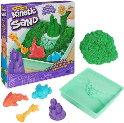 KINETIC SAND SANDBOX SET - GREEN - Toyworld Frankston