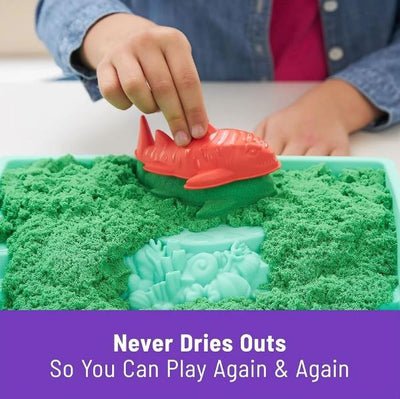 KINETIC SAND SANDBOX SET - GREEN - Toyworld Frankston