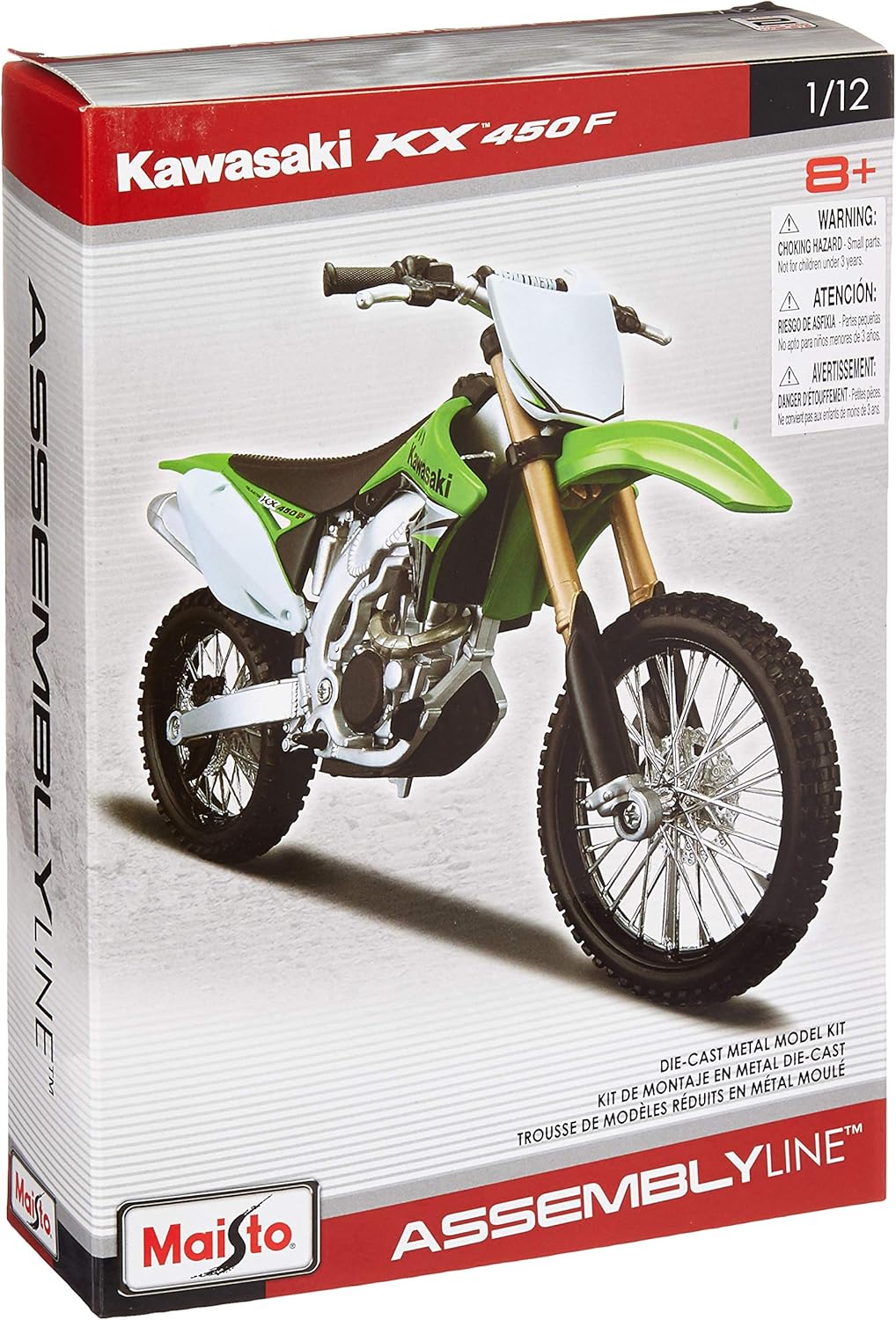 MAISTO MOTORCYCLES 1:12 ASSEMBLY LINE - KAWASAKI KX 450 F - Toyworld Frankston