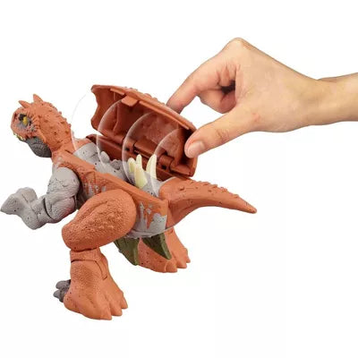 JURASSIC WORLD - FIERCE CHANGERS DOUBLE DANGER CARNOTAURUS & STEGOSAURUS ACTION FIGURE - Toyworld Frankston