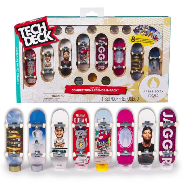 TECH DECK OLYMPIC GAMES PARIS 2024 - COMPETITION LEGENDS 8 PACK - Toyworld Frankston