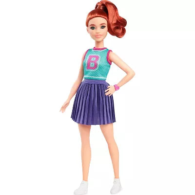 BARBIE FASHION DOLL - #232 RED HAIR SPORTS OUTFIT - Toyworld Frankston