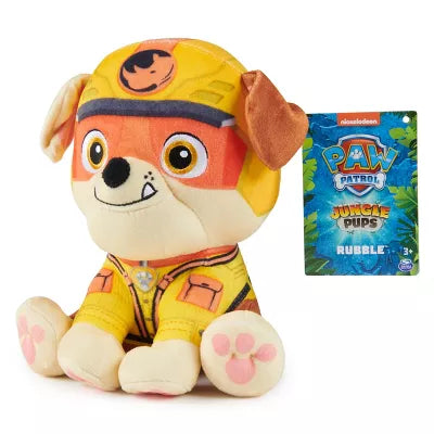 PAW PATROL JUNGLE PUPS - RUBBLE 20CM PLUSH - Toyworld Frankston