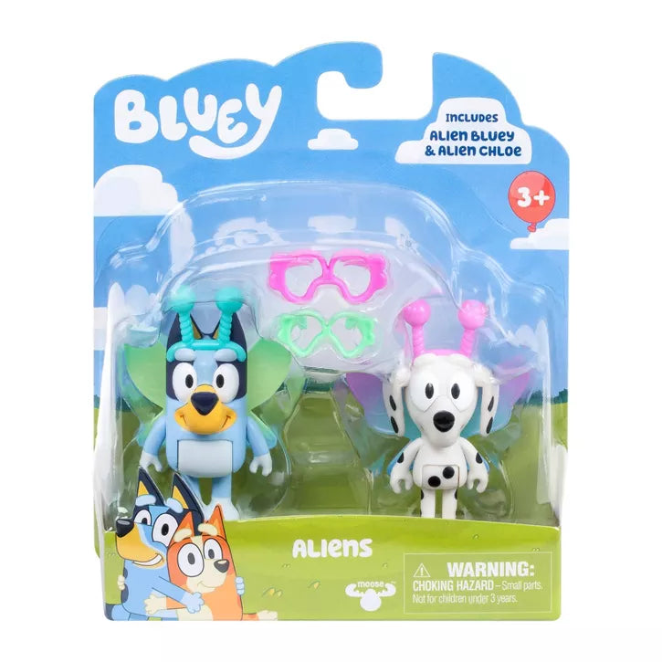 BLUEY 2IN FIGURE 2 PACK - ALIENS - Toyworld Frankston